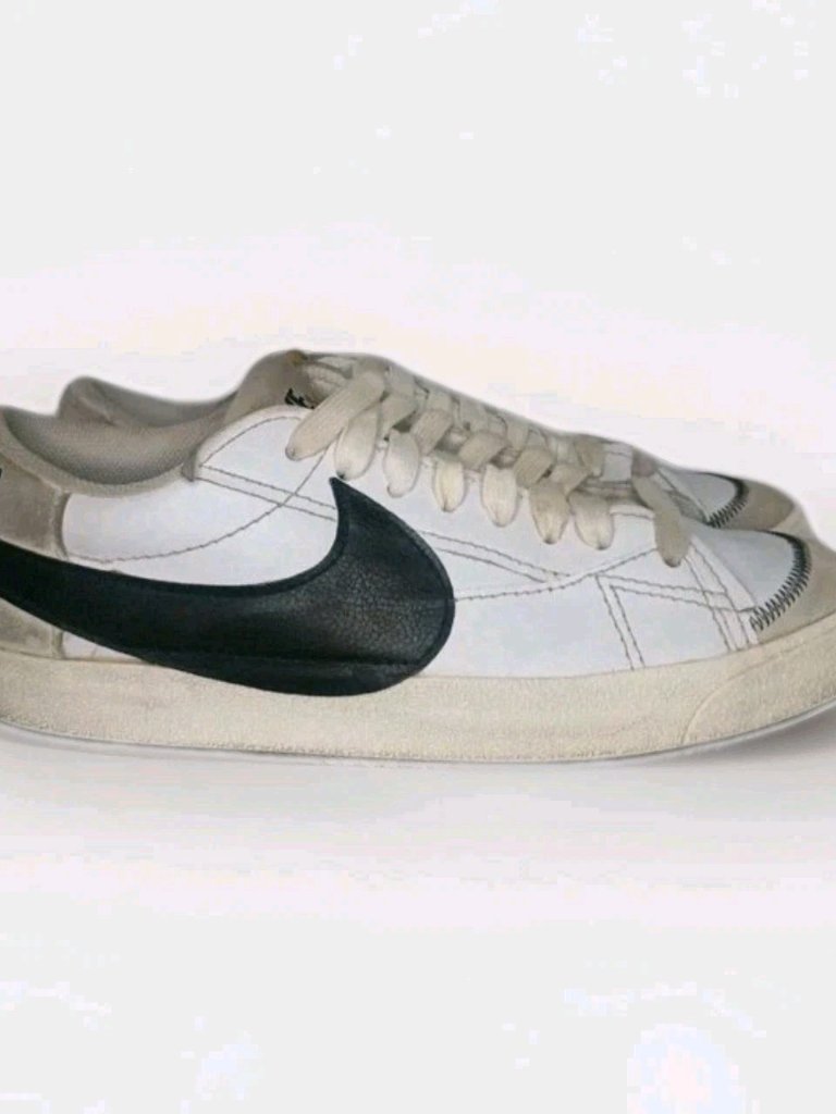 Nike Blazer '77 Jumbo Low White Black Size 13 Pre-Owned Good Vintage